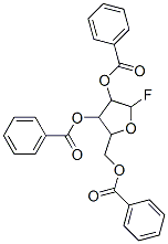 (3,4-dibenzoyloxy-5-fluoro-oxolan-2-yl)methyl benzoate 化学構造式