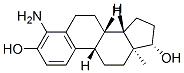 (8S,9S,13S,14S,17S)-4-amino-13-methyl-6,7,8,9,11,12,14,15,16,17-decahy drocyclopenta[a]phenanthrene-3,17-diol 化学構造式