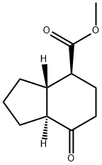 1H-Indene-4-carboxylicacid,octahydro-7-oxo-,methylester,(3aS,4S,7aS)-(9CI) 结构式