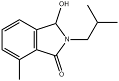 1H-Isoindol-1-one, 2,3-dihydro-3-hydroxy-7-methyl-2-(2-methylpropyl)- (9CI) Struktur