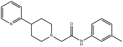 2-(4-(pyridin-2-yl)piperidin-1-yl)-N-m-tolylacetamide, 630116-49-3, 结构式