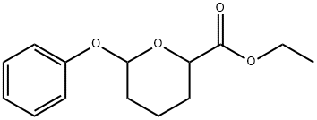 ethyl 6-phenoxyoxane-2-carboxylate 化学構造式