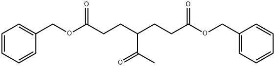 dibenzyl 4-acetylheptanedioate 化学構造式