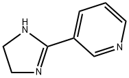 3-(4,5-ジヒドロ-1H-イミダゾール-2-イル)ピリジン 化学構造式