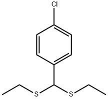1-[bis(ethylsulfanyl)methyl]-4-chloro-benzene Struktur
