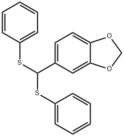 5-[bis(phenylsulfanyl)methyl]benzo[1,3]dioxole Struktur