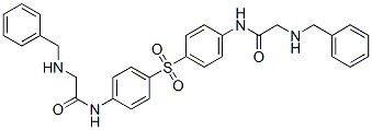 2-(benzylamino)-N-[4-[4-[[2-(benzylamino)acetyl]amino]phenyl]sulfonylp henyl]acetamide Structure
