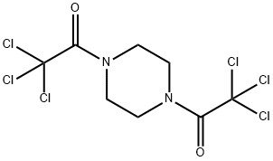2,2,2-trichloro-1-[4-(2,2,2-trichloroacetyl)piperazin-1-yl]ethanone Struktur