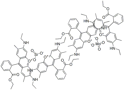 Xanthylium, 9-[2-(ethoxycarbonyl)phenyl]-3,6-bis(ethylamino)-2,7-dimethyl-, molybdatesilicate|