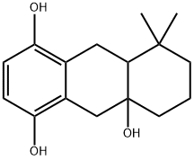 5,6,7,8,8a,9,10,10a-Octahydro-5,5-dimethylanthracene-1,4,8a-triol Struktur