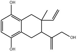 6-Ethenyl-5,6,7,8-tetrahydro-7-[1-(hydroxymethyl)ethenyl]-6-methyl-1,4-naphthalenediol Structure