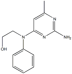 2-[(2-amino-6-methyl-pyrimidin-4-yl)-phenyl-amino]ethanol Struktur