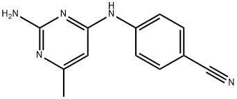 4-[(2-amino-6-methyl-pyrimidin-4-yl)amino]benzonitrile Structure