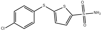 5-[(4-CHLOROPHENYL)THIO]THIOPHENE-2-SULFONAMIDE Struktur