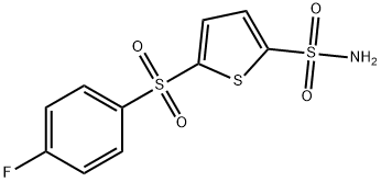 5-[(4-Fluorophenyl)sulfonyl]thiophene-2-sulfonamide 结构式