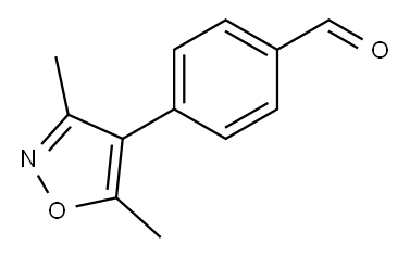 4-(3,5-二甲基异噁唑-4-基)苯甲醛, 630392-25-5, 结构式