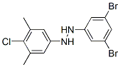 2-(4-chloro-3,5-dimethyl-phenyl)-1-(3,5-dibromophenyl)hydrazine Struktur
