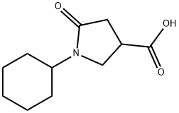 1-シクロヘキシル-5-オキソピロリジン-3-カルボン酸 化学構造式