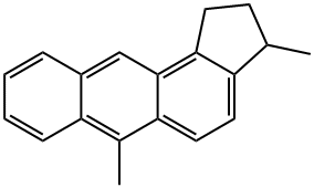 2,3-Dihydro-3,6-dimethyl-1H-cyclopent[a]anthracene 结构式
