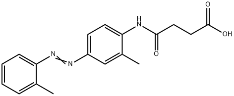 3-[4-[(2-メチルフェニル)アゾ]-2-メチルフェニルカルバモイル]プロピオン酸 化学構造式