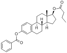 雌二醇-3-苯甲酸-17-丁酸酯,63042-18-2,结构式