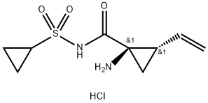 CYCLOPROPANECARBOXAMIDE, 1-AMINO-N-(CYCLOPROPYLSULFONYL)-2-ETHENYL-, HYDROCHLORIDE (1R,2S)- Struktur