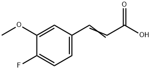 4-氟-3-甲氧基肉桂酸 结构式