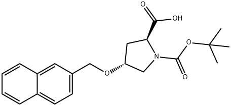 (2S,4R)-BOC-4-(2-萘基甲氧基)吡咯烷-2-羧酸, 630425-40-0, 结构式