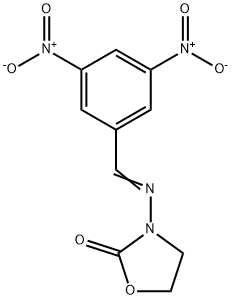 3-[(3,5-dinitrophenyl)methylideneamino]oxazolidin-2-one Structure