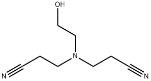 3-(2-cyanoethyl-(2-hydroxyethyl)amino)propanenitrile Struktur