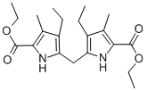 ジエチル 5,5′-メチレンビス(4-エチル-3-メチル-2-ピロールカルボキシラート) 化学構造式