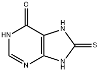 1,7,8,9-tetrahydro-8-thioxo-6H-purin-6-one 结构式