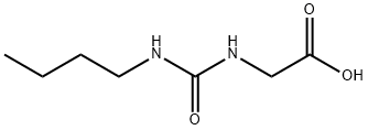 N-[(ブチルアミノ)カルボニル]グリシン 化学構造式