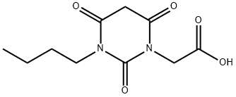 3-butyltetrahydro-2,4,6-trioxo-2H-pyrimidine-1-acetic acid Struktur