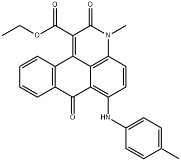 2,7-ジヒドロ-3-メチル-6-[(4-メチルフェニル)アミノ]-2,7-ジオキソ-3H-ジベンゾ[f,ij]イソキノリン-1-カルボン酸エチル 化学構造式