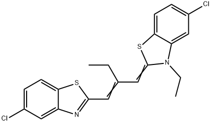5-chloro-2-[2-[(5-chlorobenzothiazol-2-yl)methylene]butylidene]-3-ethyl-2,3-dihydrobenzothiazole Struktur