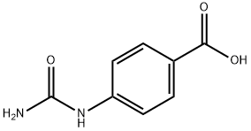 4-[(アミノカルボニル)アミノ]安息香酸 化学構造式