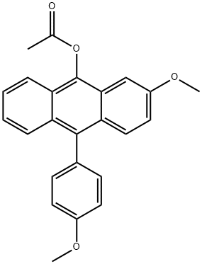 [2-methoxy-10-(4-methoxyphenyl)anthracen-9-yl] acetate Struktur