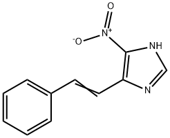 1H-IMIDAZOLE, 4-NITRO-5-[(E)-2-PHENYLETHENYL]-, 6307-17-1, 结构式