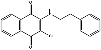 2-chloro-3-(phenethylamino)naphthalene-1,4-dione Structure