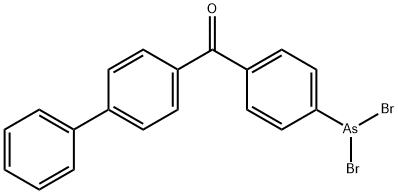(4-dibromoarsanylphenyl)-(4-phenylphenyl)methanone 结构式