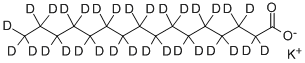 POTASSIUM HEXADECANOATE-D31 Structure