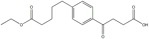 4-[4-(4-ethoxycarbonylbutyl)phenyl]-4-oxo-butanoic acid Struktur