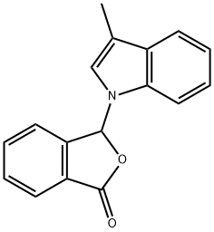 3-(3-methylindol-1-yl)-3H-isobenzofuran-1-one Struktur