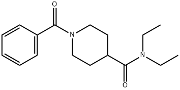 1-benzoyl-N,N-diethyl-piperidine-4-carboxamide Structure