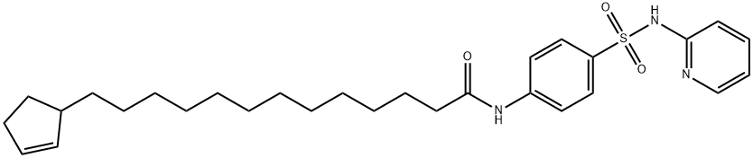 13-(1-cyclopent-2-enyl)-N-[4-(pyridin-2-ylsulfamoyl)phenyl]tridecanami de 化学構造式