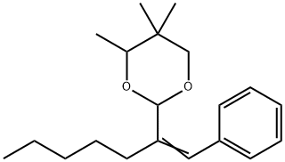 4,5,5-trimethyl-2-(1-phenylhept-1-en-2-yl)-1,3-dioxane Structure