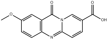 2-メトキシ-11-オキソ-11H-ピリド[2,1-b]キナゾリン-8-カルボン酸 化学構造式