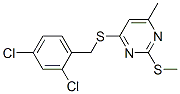 4-[(2,4-dichlorophenyl)methylsulfanyl]-6-methyl-2-methylsulfanyl-pyrim idine Structure