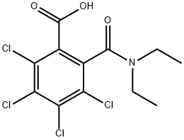 2,3,4,5-tetrachloro-6-(diethylcarbamoyl)benzoic acid Structure